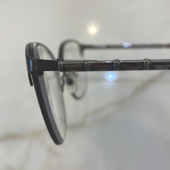 Balmain Glass Frames—BEAUTIFUL! Tortoise Shell & Silver—Made in France —Like New - Picture 9 of 12